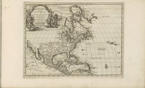 Kaart van Midden v Severní Americe Severní Amerika, podle nových pozorování Messieurs de l