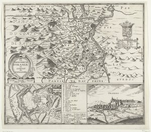 Mapa knížectví Orange, 1639 La Principaute d