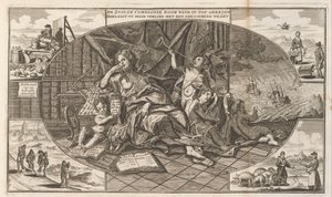 Stížnost společnosti South Seas Company, 1720 Společnost Zuidzé stoupá větrem na vrchol / Nyní naříká nad svou ztrátou s dotčeným tvorem (titul na předmětu) The Great Scene of Folly (název série) od Anonymous