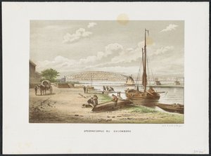 Železniční most Kuilenburg poblíž Culemborg, 1868 Železniční most v Culemborgu (název na objektu) Hlavní železniční mosty v Nizozemsku (název série) od Anonymous