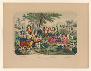 Landschap met figuren Le printemps / Der Frühling / Pramen / La primavera / Lo primavera (název na objektu) od Anonymous