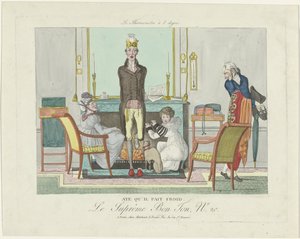 Le Supreme Bon Ton, 8stupňový teploměr, 1800-1815, č. 20: Ano, je zima. od Anonymous