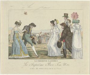 Nejvyšší Bon Ton. Karikatury, 1800-1815, č. 12: Pařížan v Londýně od Anonymous