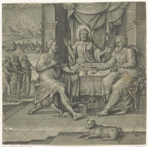 Jídlo v Emauzích Meals of Christ (název série) od Anonymous