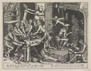 hubená kuchyně Kuchyně La Maigre / Culina Tenuis / De Magher Keuken (název na objektu) Štíhlá kuchyně a mastná kuchyně (název série) od Anonymous