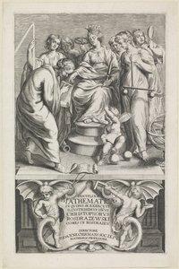 Personifikace van de Wiskunde Název: Christophorus Rosdrazewski, Matematické disciplíny, [1640-1648] od Anonymous