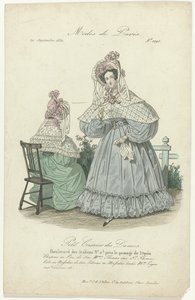 Petit Courrier des Dames, 20. září 1834, č. 1095: Klobouk v Pou de Soi (...) od Anonymous