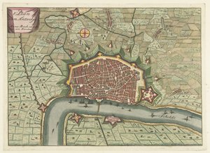 Mapa Antverp, asi 1706 t