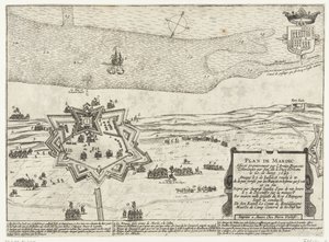 Mapa Fort Mardijk, 1645 Naplánujte si Mardic (název na objektu) od Anonymous