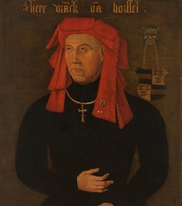 Portrét Franka van Borselena, lorda ze Sint Maartensdijk a statkáře Holandska, čtvrtého manžela Jacoby Bavorské, hraběnky z Holandska a Zeelandu (Jacqueline, hraběnka z Hainaut) od Anonymous