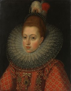 Portrét Markéty Rakouské (1584-1611), španělské královny od Anonymous