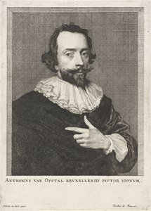 Portrét Antona van Opstal Anthonius van Opstal Bruxellensis pictor iconum (titul na objektu) od Anonymous