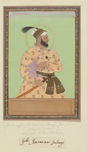 Portrét Sultanjiho, nejstaršího syna Aurangzeba, zetě sultána Abdullaha; Aurangzeb ho uvěznil a v tom zajetí také zemřel. od Anonymous
