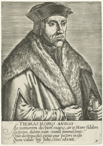Portrét van Thomas More Thomas Morvs Anglvs (titul na objektu) od Anonymous