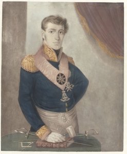 Princ Frederick Nizozemský jako velmistr svobodných zednářů, 1817 od Anonymous