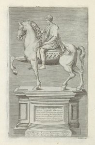 Ruiterstandbeeld van Marcus Aurelius Starožitné sochy v Římě (název série) Ikony starověkých soch města Říma, které jsou vidět na veřejných místech (název série) od Anonymous