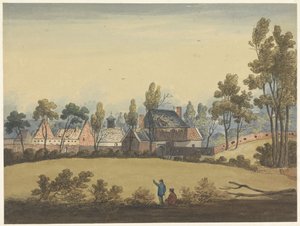 Ruiny Hougoumont Sedm desek Waterloo a jeho okolí (název série) od Anonymous