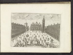 San Marcoplein v Benátkách Nádherné náměstí Piazza di San Marco (název na objektu) od Anonymous