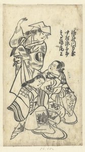 Sanokawa Mangiku, Nakamura Gentaro En Takashima Onoe Sanokawa Mangiku, Nakamura Gentaro a Takashima Onoe od Anonymous