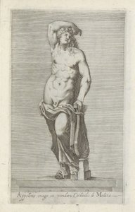 Socha Apolla Obrázek Apollonia v zelené zahradě kardinála de Medici (název na objektu) Starožitné sochy v Římě (název série) Ikony starověkých soch města Říma, které jsou vidět na veřejných místech (název série) od Anonymous