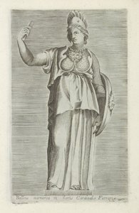 Sochař van Bellona Bellona mramor v zahradách kardinála Farraria (titul na objektu) Starožitné sochy v Římě (název série) Ikony starověkých soch města Říma, které jsou vidět na veřejných místech (název série) od Anonymous