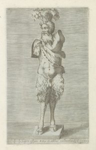 Sochař van een sater Portréty satyrů Říma v palácích Valens (název na předmětu) Starožitné sochy v Římě (název série) Ikony starověkých soch města Říma, které jsou vidět na veřejných místech (název série) od Anonymous