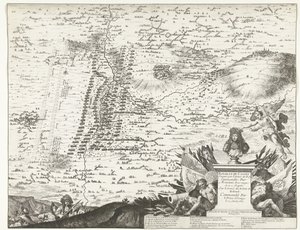 Struska bij Kassel, 1677 Bitva o Cassel vyhrála královská armáda pod velením jediného bratra Jeho Veličenstva nad armádou holandských stavů, které velel princ Oranžský 11. dubna 1677 (název na předmětu) od Anonymous