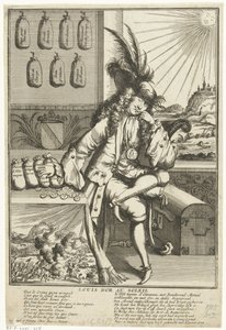 Karikatura Louise Willema van Baden-Baden, 1705 Louis D