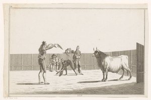 Toreador s banderillas Coleccion de las principales suertes de una corrida de toros (název série na objektu) Sbírka nejdůležitějších býčích manévrů (název série) od Anonymous