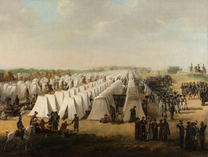 Armádní tábor v Rijenu Vojenský tábor v Rijenu, v roce 1831 nebo později od Anonymous