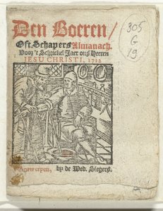 Titulní strana pro: Den Boeren / Oft Schapers Almanach Voor 