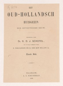 Titulní strana pro: Gillis Dyonisius Jacobus Schotel, The Old Dutch Household, Second Piece, 1868 od Anonymous