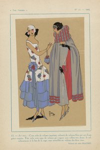 Velmi pařížský, 1923, č. 11: 15. - AU BAL. - Tyto sametové šaty... od Anonymous