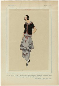 Velmi pařížský, 1923, č. 6: 8. MLADÁ DÍVKA. - Alžírské závojové šaty... od Anonymous