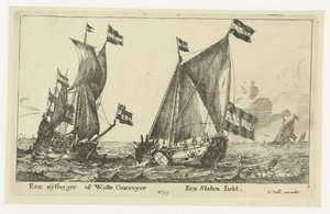 Dvě lodě: státní jachta a tlumočník An Explainer nebo Watte Convoyer A States Yacht (název na předmětu) od Anonymous