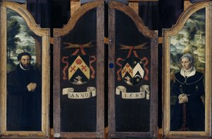 Dvě křídla triptychu s portréty Juliena de Brouckere a jeho manželky Elisabeth Canneel od Anonymous