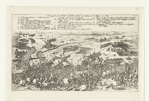 Veldslag aan de rivier de Gete, 1568 Bitva u řeky Geta pod vévodou z Alvy. 1568 (název na objektu) od Anonymous