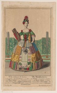 Žena s kostýmem knih Relieur de livres / Der Buchbinder (název na objektu) od Anonymous