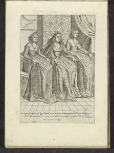 Vrouw van de doge se setkal s twee vrouwen Scènes uit het Venetiaanse leven (název série) Habiti d