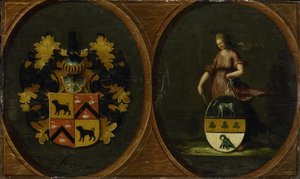 Erb se zbraněmi páru Pieter Courten a Hortensia del Prado, 1625 od Anonymous