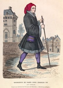 Pařížský buržoazní za vlády krále Karla VII. - buržoazní Pařížan za vlády Karla VII. od Anonymous Anonymous