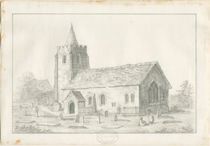Acton Trussell Church: kresba tužkou, nd [?19. století] (kresba) od Anonymous Anonymous