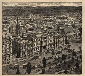 Adelaide - Austrálie - 1890 - rytina 1890 od Anonymous Anonymous