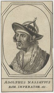 Adolphe de Nassau (1250-1298) – Adolf z Nassau, král Římanů, Anonym. Lept, rozměr: 10,8x6,2 od Anonymous Anonymous