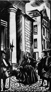 Aféra jedů za krále Ludvíka XIV. v letech 1672 až 1692: zatčení Catherine Deshayes, manželky Monvoisin a přezdívané La Voisin (1640-1680) Gabrielem Nicolasem de La Reynie. Ilustrace převzata z „“Le petit journal illustrious““ 1931 od Anonymous Anonymous