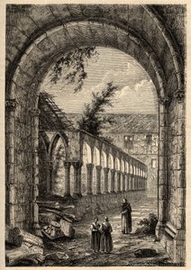 Bývalý klášter kláštera Cordeliers nebo Saint-Francois de Quimper (Finistere) - - rytina „“ PATRIE“ - PECTURESSE POPIS FRANCIE V 6 SVAZCH LUCIEN HUARD - konec 19. století od Anonymous Anonymous