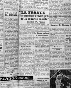 Článek o sociálním zabezpečení: „Francie je nyní v čele sociálního zabezpečení, říká pan Parodi“ 1945 od Anonymous Anonymous