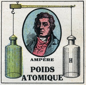 Atoms: The Atomic Weight od Andre Marie Ampere (1775-1836). Anonymní ilustrace z roku 1925. Soukromá sbírka. od Anonymous Anonymous