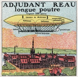 Balóny: Adjutant Reau (práporčík-Reau) na začátku 20. století. Anonymní ilustrace z roku 1925. Soukromá sbírka. od Anonymous Anonymous