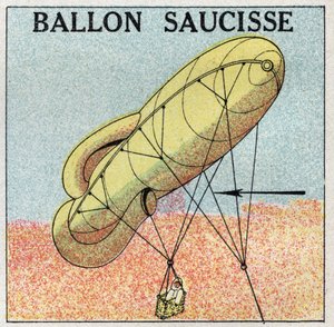Balónky: balónová klobása. Anonymní ilustrace z roku 1925. Soukromá sbírka. od Anonymous Anonymous